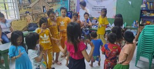 Sama-Bajau learners dancing Igal-Igal, their traditional dance, during Circle Time