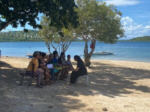 A story circle where the culture-bearers and workshop participants narrate stories they wish to keep telling their children