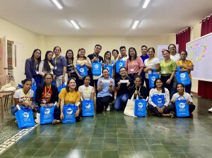 Con Estrella, AGFI Executive Director (Row 1, fifth from the left) and Teacher Jico Santos with the training participants as everyone wraps up Day 1 sessions 